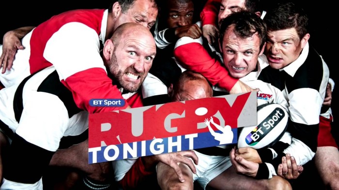 What rugby is on tonight