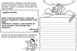 Atividades para trabalhar bilhete