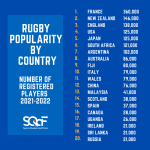How many countries play rugby professionally?