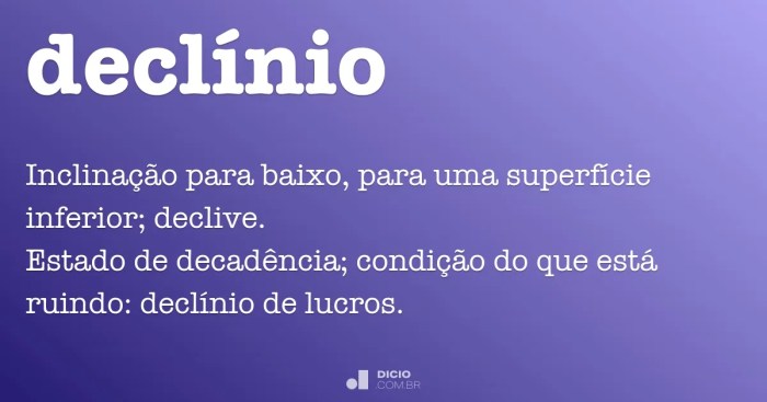 Declínio - Dicio, Dicionário Online de Português