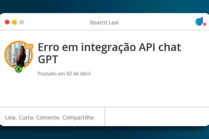 Erro Chat Gpt Hoje