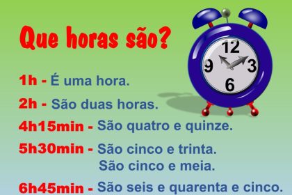 PORTU ESCOLA: Que horas são?