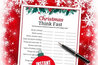 Christmas Think Fast Game, Holiday Think Quick Game, Fun Christmas ...