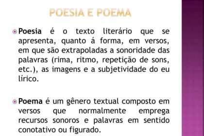 Poema E Poesia Qual A Diferença | Sitedoct.org