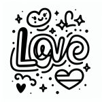 Letras de amor para o Dia dos Namorados: modelo simples para colorir ...