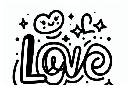 Letras de amor para o Dia dos Namorados: modelo simples para colorir ...