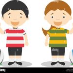 Sports vector illustrations: Rugby male and female cartoon characters ...