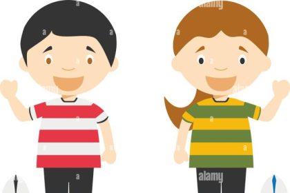 Sports vector illustrations: Rugby male and female cartoon characters ...