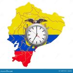 Time Zones in Ecuador Concept. 3D Rendering Stock Illustration ...