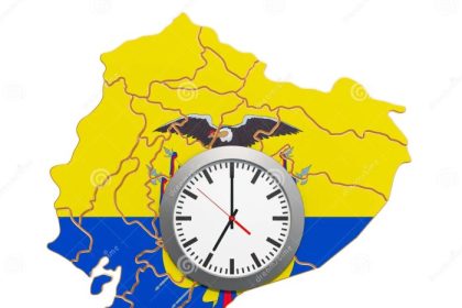 Time Zones in Ecuador Concept. 3D Rendering Stock Illustration ...